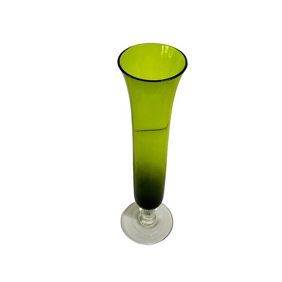 Vintage Art Glass Pedestal Dainty Bud Vase - Picture 2 of 4